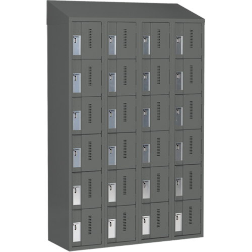 Casiers robustes Concorde, 6 niveaux, Bloc de 4, 48" x 18" x 78", Acier, Charbon, Soud&eacute; (assembl&eacute;) WestPier