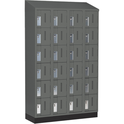 Casiers robustes Concorde, 6 niveaux, Bloc de 4, 48" x 18" x 82", Acier, Charbon, Soud&eacute; (assembl&eacute;) WestPier