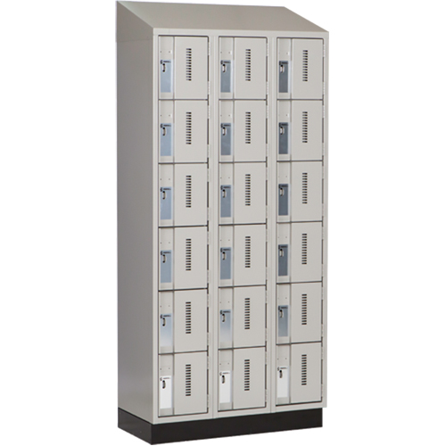 Concorde Heavy-Duty Lockers, 6 -tier, Bank of 3, 36" x 18" x 82", Steel, Grey, Welded (Assembled) WestPier