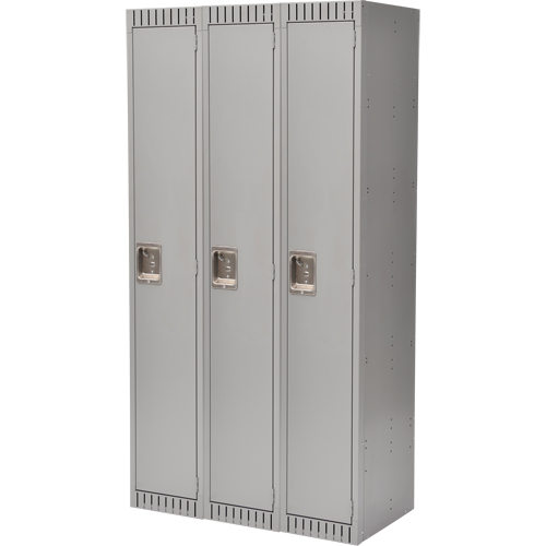 Casiers, Bloc de 3, 36" x 18" x 72", Acier, Gris, D&eacute;mont&eacute; WestPier