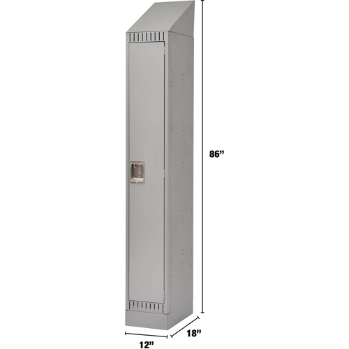 Lockers, 12" x 18" x 86", Steel, Grey, Knocked Down WestPier