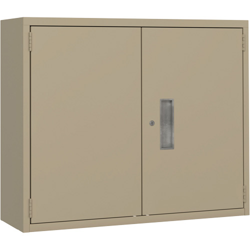 Wall Mounted Cabinet, Steel, 2 Shelves, 30" H x 36" W x 12" D, Beige WestPier