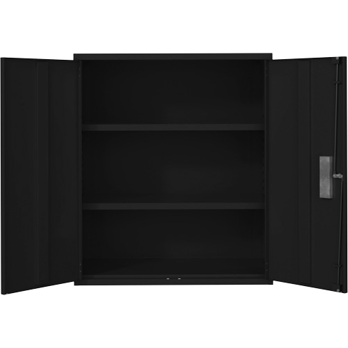 Armoire de rangement Lo-Boy, Acier, 2 Tablettes, 42" h x 36" la x 18" P, Noir WestPier