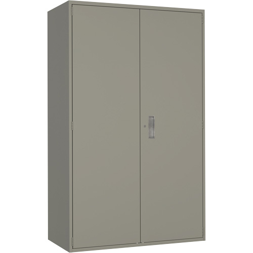 Armoire de rangement Hi-Boy tr&egrave;s large, Acier, 4 Tablettes, 72" h x 48" la x 24" P, Gris WestPier