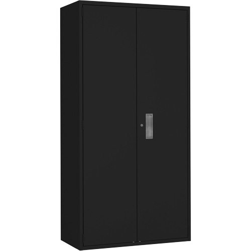 Hi-Boy Storage Cabinet, Steel, 4 Shelves, 72" H x 36" W x 18" D, Black WestPier