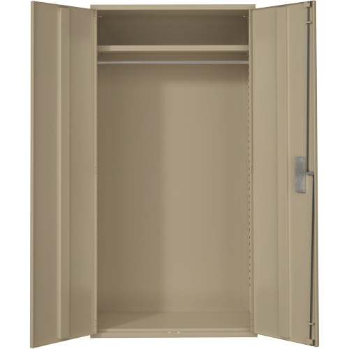 Wardrobe Storage Cabinet, Steel, 36" W x 18" D x 72" H, Beige WestPier