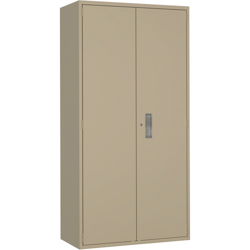Armoire de rangements combin&eacute;s, Acier, 6 Tablettes, 72" h x 36" la x 18" P, Beige WestPier