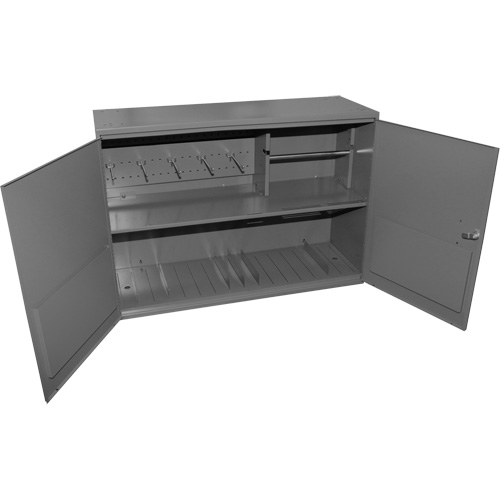 Armoire pour accessoires abrasifs, Acier, 2 tiroirs, 33-3/4" x 11-7/8" x 23-7/8", Gris WestPier
