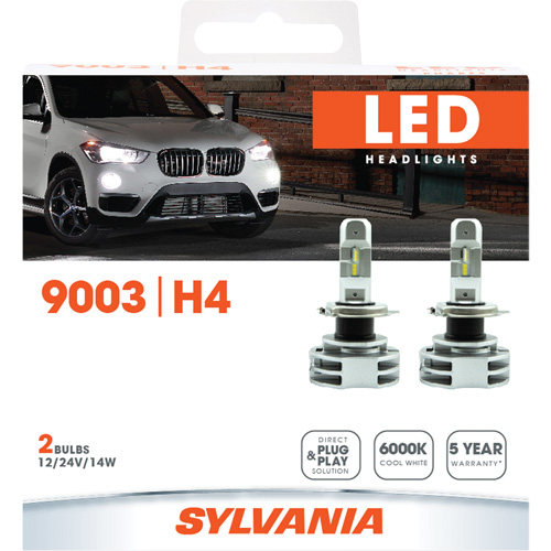 9003 Ampoule pour feu avant, DEL, 12 W/14 W/24 W, Blanc WestPier