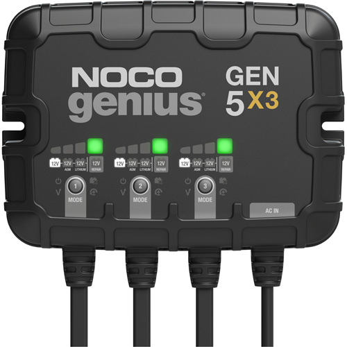 Chargeur de batterie embarqu&eacute; &agrave; 3 sorties de 15 amp&egrave;res Gen5X3 Genius WestPier