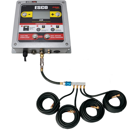 Wall-Mounted Tire Inflation System with 4-Hose Manifold WestPier