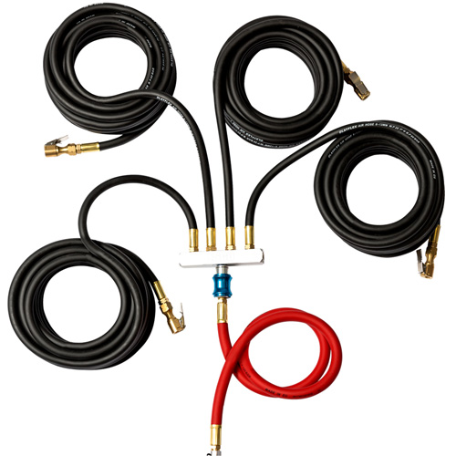 Wall-Mounted Tire Inflation System with 4-Hose Manifold WestPier