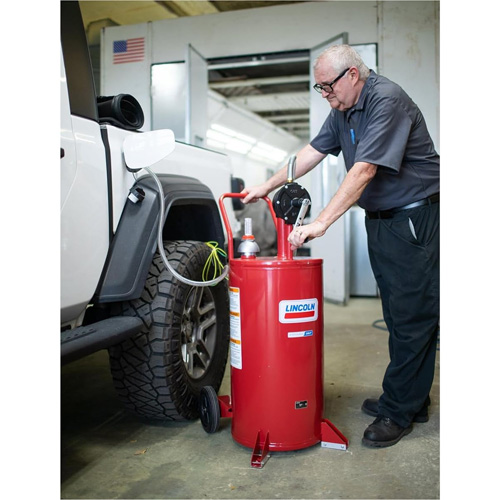 25-Gallon Steel Fuel Caddy with 2-Way Rotary Pump WestPier