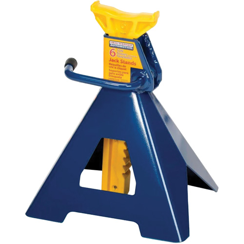 Jack Stand, Locking Handle/Ratchet, 6 tons Capacity, 25-1/4" H WestPier