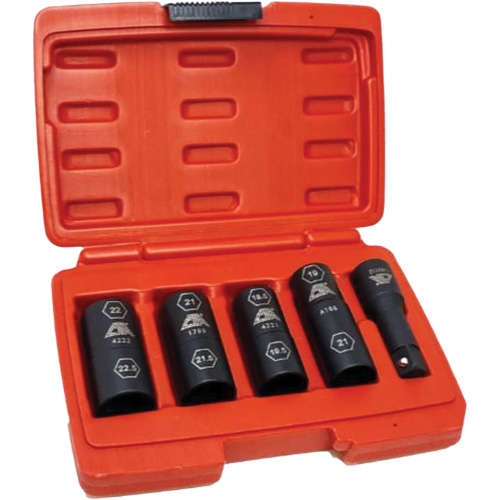 Flip Socket Kit, 5 Pieces, 1/2" Drive Size WestPier