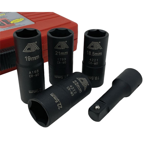 Flip Socket Kit, 5 Pieces, 1/2" Drive Size WestPier