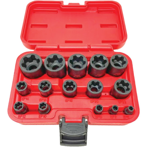 EP "Star" Plus Socket Set, 15 Pieces, 1/4"/3/8"/1/2" Drive Size WestPier