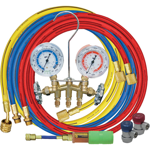 Manifold Gauge Set with Manual Couplers & Mini Dye Injector WestPier