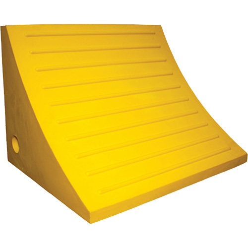Wheel Chock, Polyurethane, Yellow, 15-1/4" W x 12-1/8" D x 10-3/4" H WestPier