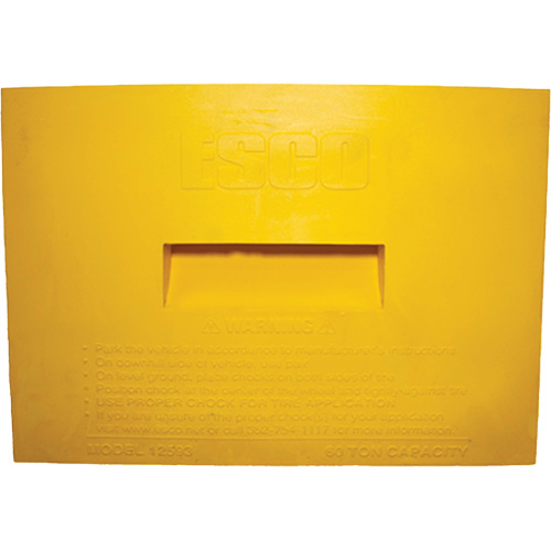 Wheel Chock, Polyurethane, Yellow, 15-1/4" W x 12-1/8" D x 10-3/4" H WestPier