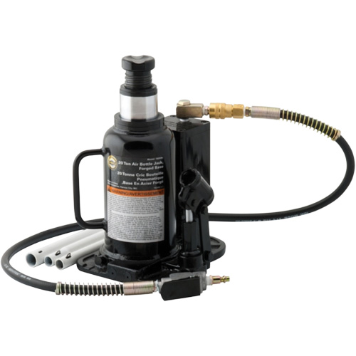 Air Actuated Bottle Jack, 20 Ton(s), Air Hydraulic, 18-3/4" Raised Height WestPier