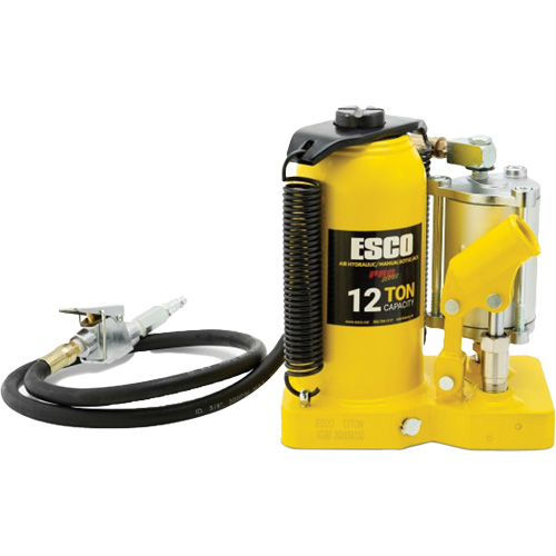 Pro Series Bottle Jack, 12 Ton(s), Air Hydraulic, 18-1/2" Raised Height WestPier