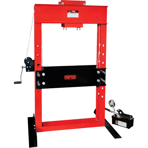 Air/Hydraulic Pump Operated Shop Press, 50 tons Capacity WestPier