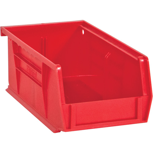 Hook-On Bins, 4" W x 3" H x 7" D, Red, 10 lbs. Capacity WestPier