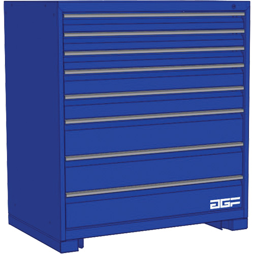 Modular Drawer Cabinet, 8 Drawers, 30" W x 28" D x 40" H, Blue WestPier