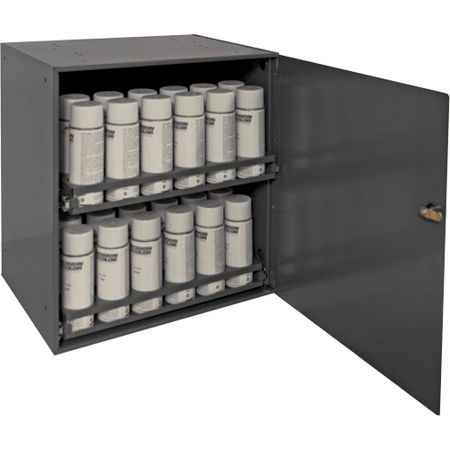 Armoire de rangement pour contenants a&eacute;rosol, Acier, 21-7/8" h x 15-15/16" la x 20-5/16" P, Gris WestPier