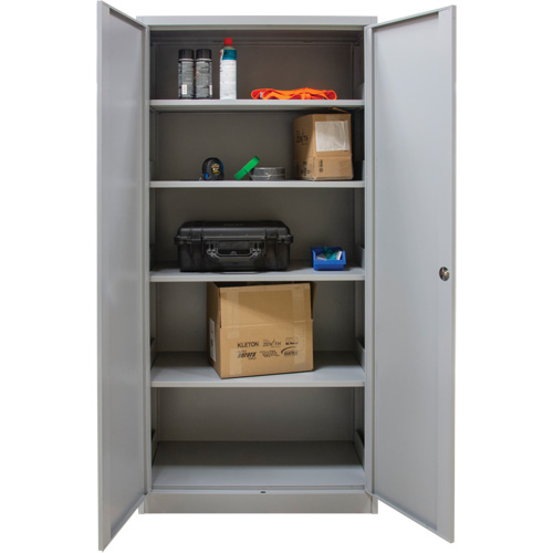 Armoires de rangement Hi-Boy, Acier, 4 Tablettes, 72" h x 36" la x 18" P, Gris WestPier