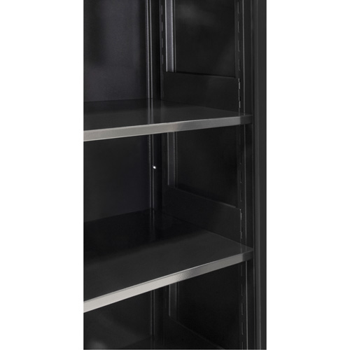 Armoire de rangement Hi-Boy, Acier, 4 Tablettes, 72" h x 36" la x 18" P, Noir WestPier