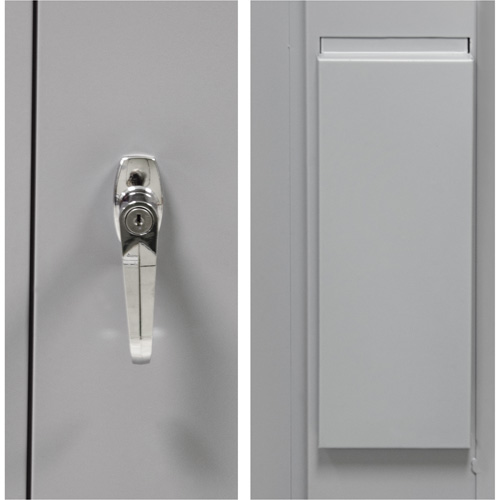 Wardrobe Storage Cabinet, Steel, 36" W x 18" D x 72" H, Grey WestPier