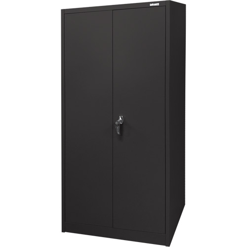Armoire d'entreposage, Acier, 4 Tablettes, 66" h x 30" la x 15" P, Noir WestPier