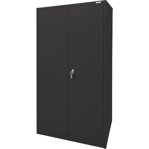 Armoire d'entreposage, Acier, 4 Tablettes, 78" h x 36" la x 24" P, Noir WestPier