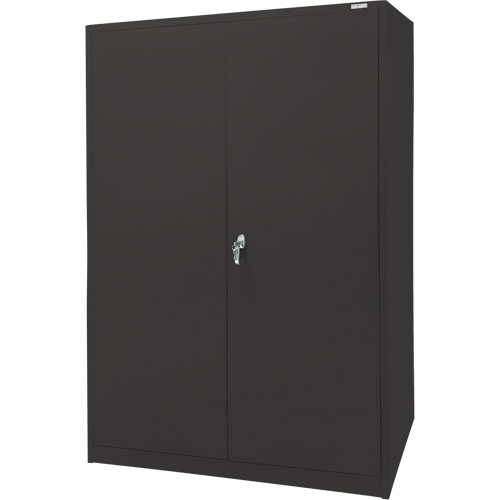 Armoire d'entreposage, Acier, 4 Tablettes, 78" h x 48" la x 24" P, Noir WestPier