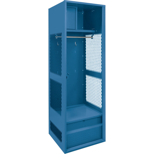 Casier pour &eacute;quipement, Acier, 24" la x 18" p x 72" h, Bleu fonc&eacute; WestPier