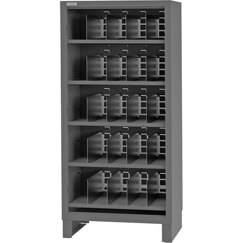 Armoire robuste &agrave; façade ouverte avec s&eacute;parateurs, Acier, 0 tiroirs, 36" x 24" x 78", Gris WestPier