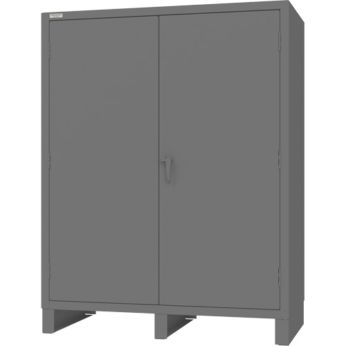 Cabinet with Recessed Doors, Steel, 4 Shelves, 78" H x 60" W x 30" D, Grey WestPier