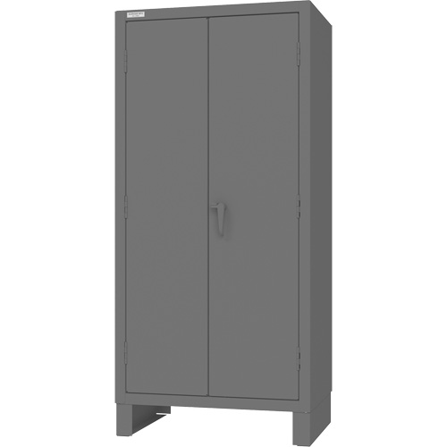 Armoire avec barre de suspension et portes encastr&eacute;es standards , Acier, 78" h x 36" la x 24" P, Gris WestPier