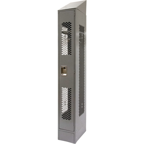 Vented Lockers, 12" x 18" x 88", Steel, Grey, Knocked Down, Perforated WestPier