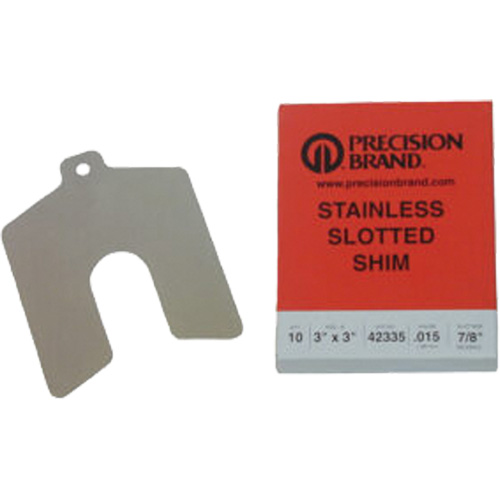 Slotted Shim Assortments, 4" L x 0.001"- 0.125" Thickness, 4" W, Stainless Steel WestPier
