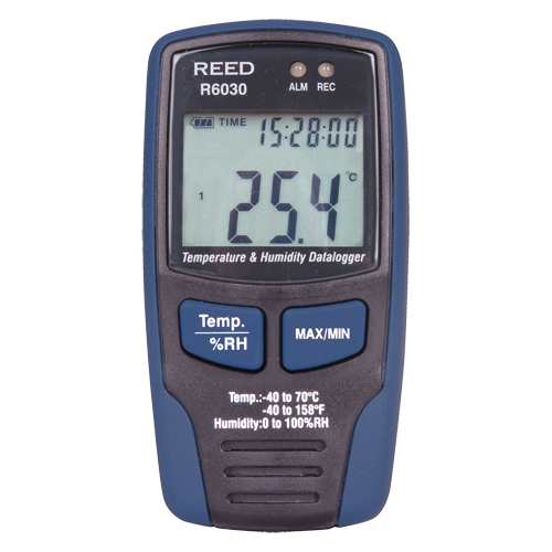 Temp/RH Data Logger with Calibration Certificate, 40°C to 70°C (-40°F to 158°F) WestPier