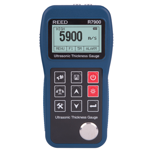 Ultrasonic Thickness Gauge, Digital Display, Ultrasound, 0.03" - 15.7" (0.65 mm - 400 mm) Range WestPier
