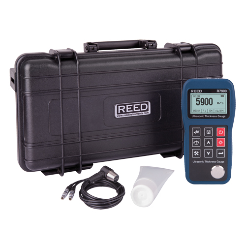 Ultrasonic Thickness Gauge, Digital Display, Ultrasound, 0.03" - 15.7" (0.65 mm - 400 mm) Range WestPier