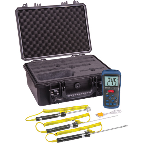Thermocouple Thermometer Kit, Contact, Digital, -58-2000°F (-50-1300°C) WestPier