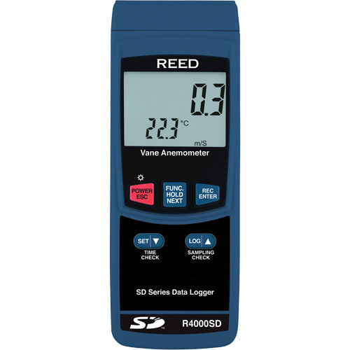 Thermo-Anemometer, Data Logging, 0.4 - 30 m/sec Air Velocity Range WestPier