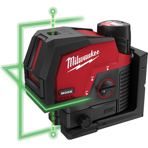 Ensemble de laser vert &agrave; lignes crois&eacute;es et points d'aplomb M12 WestPier