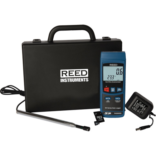 Hot Wire Thermo-Anemometer Kit, Data Logging, 0.4 - 30 m/sec Air Velocity Range WestPier