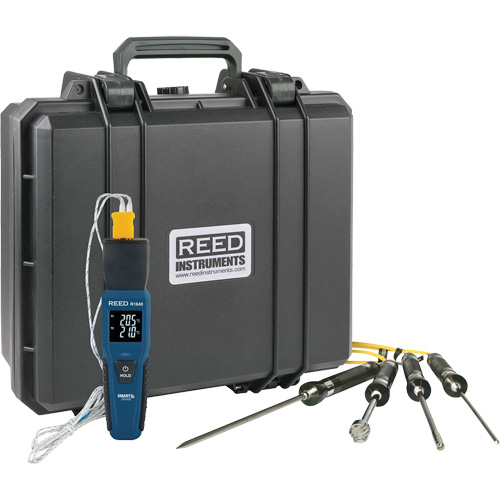 R1640 Smart Series Thermocouple Thermometer with Type-K Thermocouple Probes, Contact, Digital, 32-122°F (0-50°C) WestPier